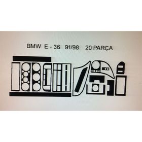 Bmw E36 1991/1997 Arası 20 Parça Maun Torpido Kaplama