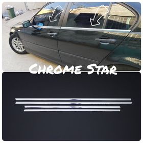 Bmw E46 1998-2005 Paslanmaz Çelik 4 Parça Krom Cam Çıtası