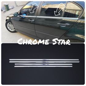 Bmw E46 1998-2005 Paslanmaz Çelik 4 Parça Krom Cam Çıtası