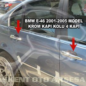 Bmw E46 2001 2005 Paslanmaz Çelik 4 Kapı Krom Kapı Kolu