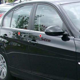 Bmw E90 3 SERİSİ 2005-2011 4 Parça Krom Cam Çıtası
