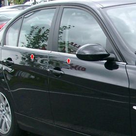 Bmw E90 3 SERİSİ 2005-2011 4 Parça Krom Cam Çıtası