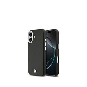 Bmw Iphone 17 Metal Logolu Magsafe Uyumlu Deri Siyah Telefon Kılıfı