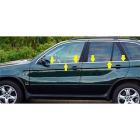 Bmw X5 2006-2013 6 Parça Paslanmaz Çelik Cam Çıtası