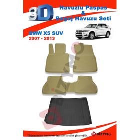 BMW X5 2007 Sonrası 3D Bagaj Paspası ve Bagaj Havuzu