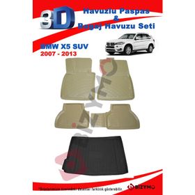 BMW X5 2007 Sonrası 3D Bagaj Paspası ve Bagaj Havuzu