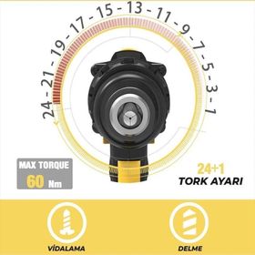 BN5 Pro 24 W 5 Ah Çift Akülü 27 Pcs Set Şarjlı Vidalama Matkap