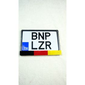 BNP Alman Renkli Ultra Parlak Pleksi Motor Plakalık