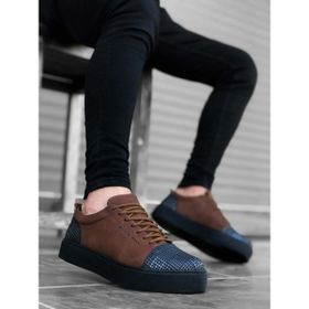 Boa BA0104 Bağcıklı Taba Ekose Süet Kumaş Erkek Klasik Ayakkabı