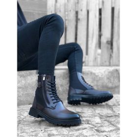 Boa BA0218 Kahverengi Renk Yan Toka Fermuarlı Kalın Taban Postal Model Erkek Bot