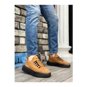 Boa BA0332 Taba Süet Siyah Taban Merdiven Desen Erkek Spor Ayakkabı
