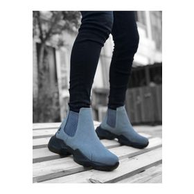 Boa BA0444 Bağcıksız Rahat Yüksek Taban Füme Spor Yarım Bilek Erkek Bot