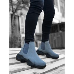 Boa BA0444 Bağcıksız Rahat Yüksek Taban Füme Spor Yarım Bilek Erkek Bot