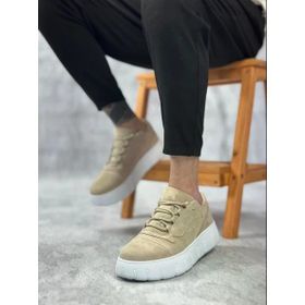 Boa BA0666 Krem Yüksek Taban Erkek Günlük Ayakkabı