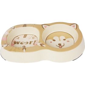 Bobo BO-3140Z 200+250 ml Woof Bambu İkili Mama ve Su Kabı