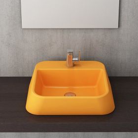 Bocchi 1005-021-0125 Firenze Parlak Mandalina Sarısı Çanak Lavabo