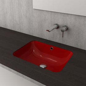 Bocchi 1006-019-0125 Scala Parlak Kırmızı 55 cm Tezgah Altı Lavabo