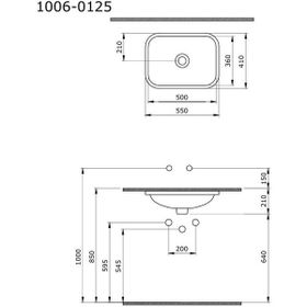 Bocchi 1006-025-0125 Scala Arch 55 cm Mat Kahve Tezgah Altı Lavabo