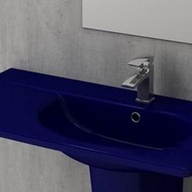 Bocchi 1020-010-0126 Tao Arch 86 cm Safir Mavi Etajerli Lavabo