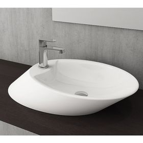 Bocchi 1021-002-0126 Vessel 72 cm M Beyaz Bataryalı Çanak Lavabo