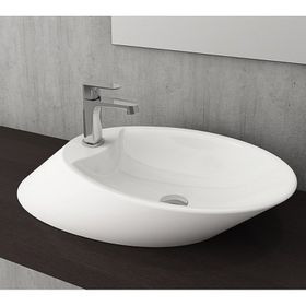 Bocchi 1021-002-0126 Vessel 72 cm M Beyaz Bataryalı Çanak Lavabo