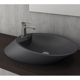 Bocchi 1021-020-0126 Vessel 72 cm Antrasit Bataryalı Çanak Lavabo