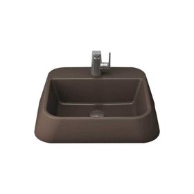 Bocchi 1074-025-0126 Firenze Batarya Banklı Mat Kahverengi Çanak Lavabo