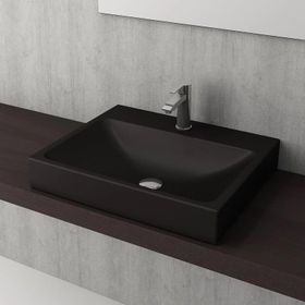 Bocchi 1077-004-0126 Scala 60x48 cm Mat Siyah Tezgahüstü Lavabo