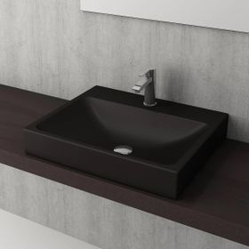 Bocchi 1077-004-0126 Scala 60x48 cm Mat Siyah Tezgahüstü Lavabo