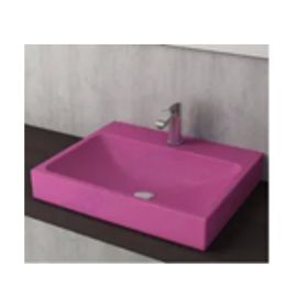 Bocchi 1077-023-0126 Scala 60x48 Parlak Mor Tezgah Üstü Lavabo