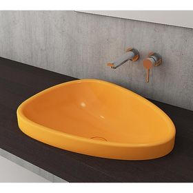 Bocchi 1112-021-0125 58 cm Mandalina Sarısı Etna Tezgah Üstü Lavabo