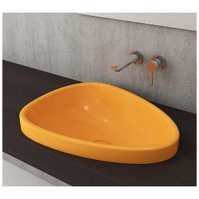 Bocchi 1112-021-0125 58 cm Mandalina Sarısı Etna Tezgah Üstü Lavabo