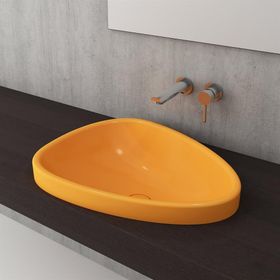 Bocchi 1112-021-0125 58 cm Mandalina Sarısı Etna Tezgah Üstü Lavabo