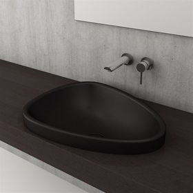 Bocchi 1114-004-0125 Etna 58 cm Tezgah Üstü Mat Siyah Lavabo