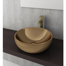 Bocchi 1119-402-0125 Venezia 45 cm Çanak Parlak Altın Lavabo