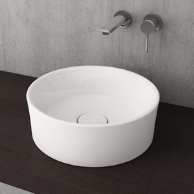 Bocchi 1174-061-0125 Luna Yuvarlak 38 cm Parlak Beyaz Çanak Lavabo