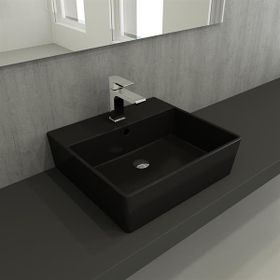 Bocchi 1216-004-0126 Mat Siyah Milano Batarya Banklı Çanak Lavabo