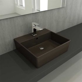 Bocchi 1216-025-0126 50 cm Mat Kahve Milano Batarya Banklı Çanak Lavabo