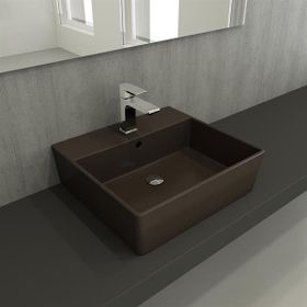 Bocchi 1216-025-0126 50 cm Mat Kahve Milano Batarya Banklı Çanak Lavabo