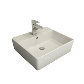 Bocchi 1216-062-0126 50 cm Parlak Beyaz Milano Batarya Banklı Çanak Lavabo