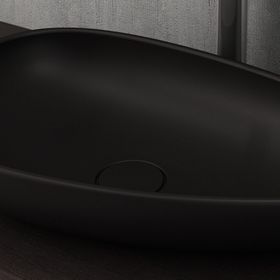 Bocchi 1219-004-0120 Logolu Seramik Mat Siyah Lavabo Süzgeç Kapağı