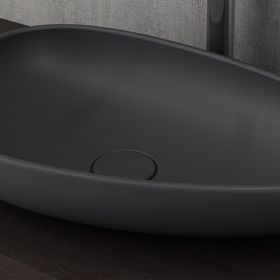 Bocchi 1219-004-0120 Logolu Seramik Mat Siyah Lavabo Süzgeç Kapağı
