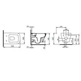 Bocchi 1304-021-0128 Firenze Rimless Kanalsız Mandalina Sarısı Asma Klozet