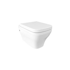Bocchi 1304-064-0128 Parlak Beyaz Firenze Rimless Kapak Dahil Asma Klozet