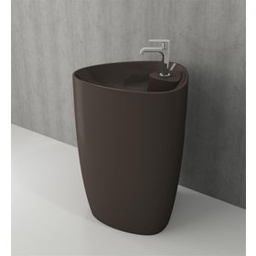 Bocchi 1337-025-0126 Etna Batarya Banklı 58 cm Mat Kahverengi Monoblok Lavabo