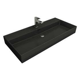 Bocchi 1378-020-0126 Milano 100 cm Mat Antrasit Tezgah Üstü Lavabo