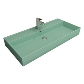 Bocchi 1378-033-0126 Milano 100 cm Mat Mint Yeşil Tezgah Üstü Lavabo