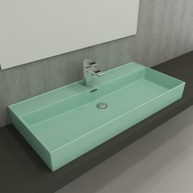Bocchi 1378-033-0126 Milano 100 cm Mat Mint Yeşil Tezgah Üstü Lavabo