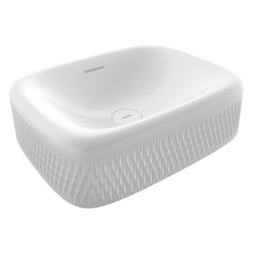 Bocchi 1411-001-0125 New Age Tezgah Üstü 55 cm Parlak Beyaz Lavabo