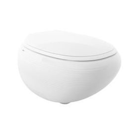Bocchi 1412-001-0128 Parlak Beyaz Strata Rimless Kapak Dahil Asma Kanalsız Klozet